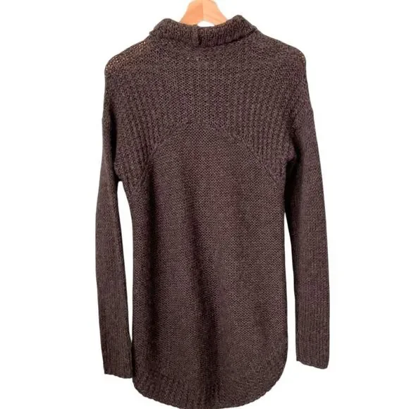 Helmut Lang Alpaca & Wool Knit Turtleneck Tunic Gray Top in Size P - Small - Picture 3 of 7
